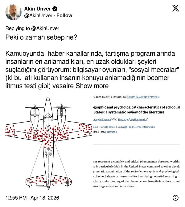 "Bazı okullarda öğrencilerin yüzde 30 ila 40’ı zaten zorbalığa uğradığını söylüyorsa tek başına zorbalığın bir faktör olmadığını..."