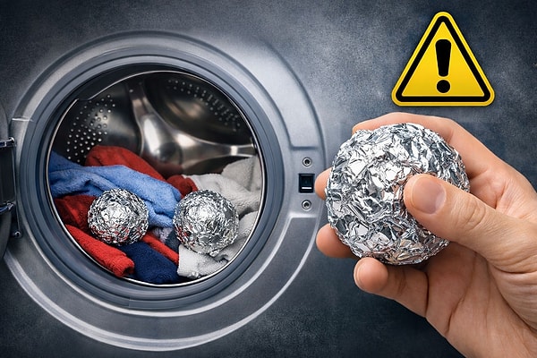Sosyal medyada hızla yayılan bir ipucuna göre; deterjan ve yumuşatıcının yanına buruşturulmuş iki adet alüminyum folyo topu eklemek, çamaşır gününü dertten kurtarıyor.