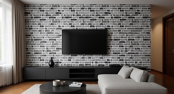 4. Salondaki televizyon arkasını mermer ya da taş dokulu panellerle kaplayarak mekana anında sınıf atlatabilirsin desek?