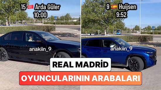 Arda Güler de Şoförle Geldi: Bu Sefer Real Madrid Oyuncularının Antrenmana Geldikleri Arabalar Görüntülendi