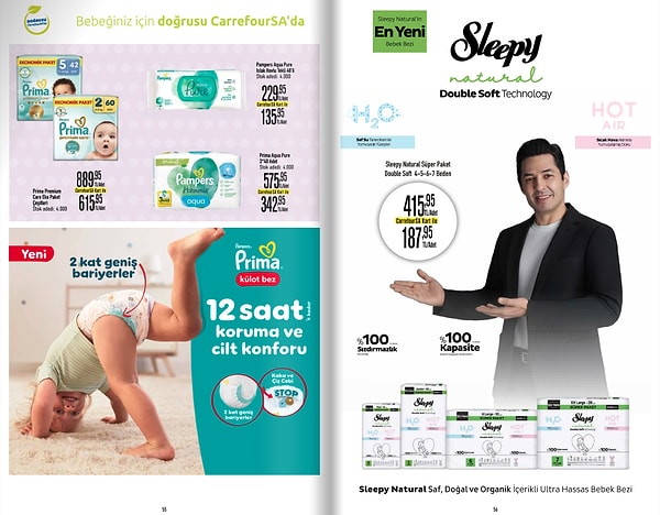 Sleepy Natural Süper Paket Double Soft 4-5-6-7 Beden CarrefourSA Kart ile 187,95 TL