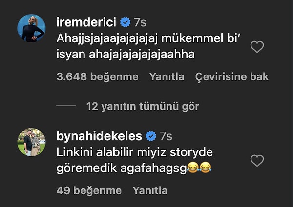 Yorumlarda tanıdık isimler yer aldı.