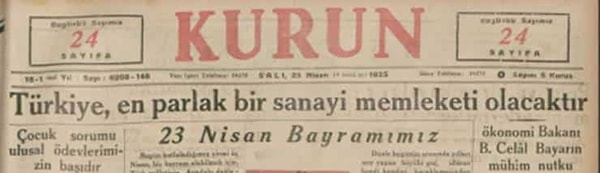 12. 1935 – Kurun: Kurun Gazetesi, bayramın ne kadar büyük bedellerle kazanıldığını hatırlatan lirik bir dille yazıyor