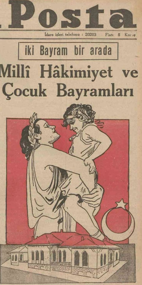 13. 1937 – Son Posta: Son Posta Gazetesi, hem Meclis’in açılışını hem de çocukların sevincini "İki Bayram Bir Arada" manşetiyle özetleyerek, günün birleşik coşkusunu vurguluyor.