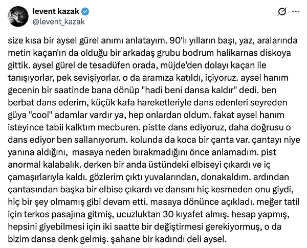 Onu tanıyanların dilinden düşmeyen anılar ise yıllar geçse de hâlâ sosyal medyada gündem olmaya devam ediyor.
