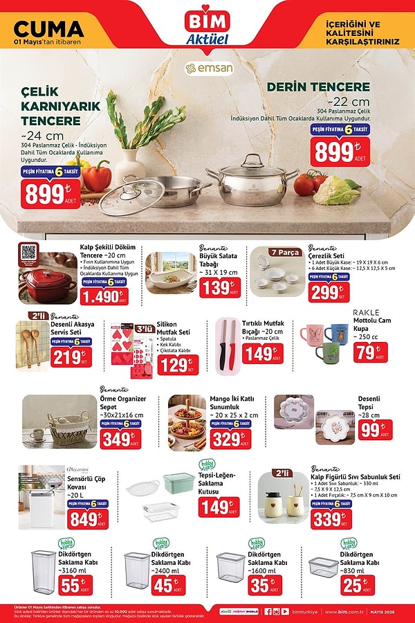 Emsan Çelik Karnıyarık Tencere 899 TL