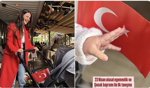 Following her divorce, Irem Helvacıoğlu celebrated her first National Sovereignty and Children's Day with her six-month-old daughter, Sora.