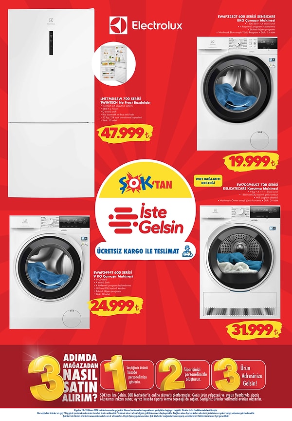 Electrolux 600 Serisi Sensicare 8Kg Çamaşır Makinesi 19.999 TL