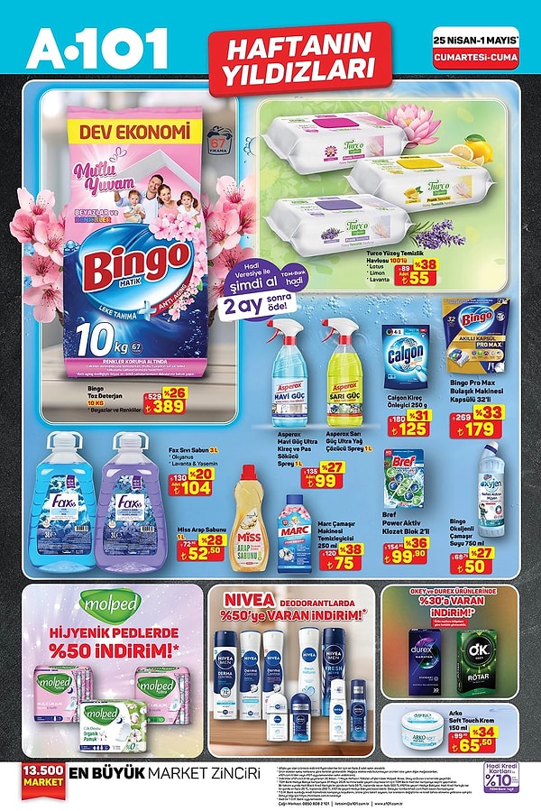 Bingo Toz Deterjan 10 Kg 389 TL