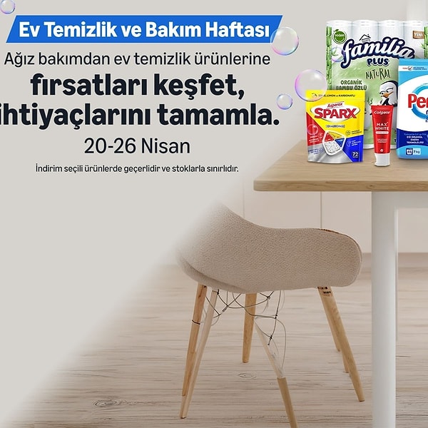 20 Nisan tarihinde başlayan Ev Temizlik ve Bakım Haftası, 26 Nisan tarihine kadar sürecek.