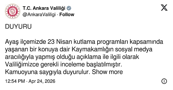 Soruşturma başlatıldı.