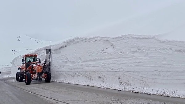 Erzurum Palandöken yolunda tipi etkili oldu.