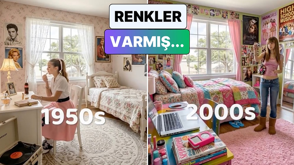 Her 10 Yıl Farklı Bir Dünya: 1950'den Günümüze Genç Kız Odalarının Değişimi