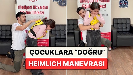 Bir İlk Yardım Eğitmeni Çocuklara Doğru Heimlich Manevrası Tekniğini Gösterdi