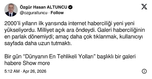 Gazeteci Özgür Hasan Altuncu, Derebaşı Yolu'nun hikayesini anlattı.