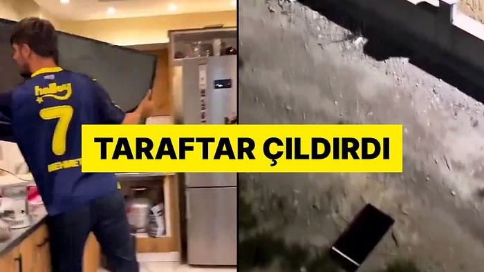 Derbi Mağlubiyetiyle Sinir Krizi Geçiren Fenerbahçe Taraftarı Televizyonu Pencereden Attı
