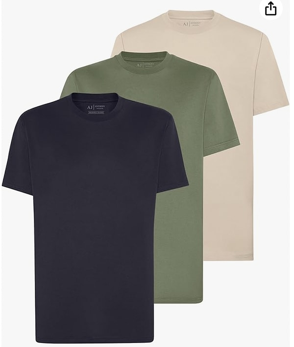 Anthony Jackson 3'lü Tişört Seti, dolabınızın en temel parçalarını bir araya getiriyor.
