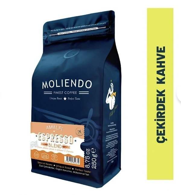 Moliendo Amalfi Espresso, kahve severlere kafe kalitesini evlerine getiriyor.