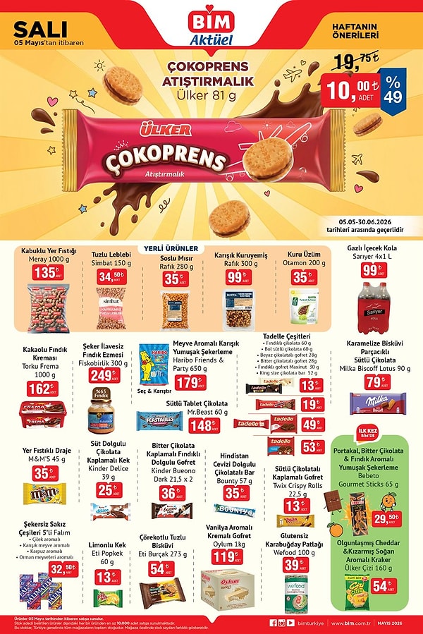 Ülker Çokoprens 81 gr 10 TL