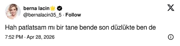 Tam da bu noktada sahneye Berna Laçin çıktı! Ünlü oyuncu, haberi gördükten sonra yaptığı paylaşımla dikkat çekti.