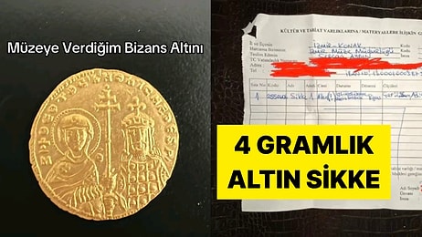 İzmir'de Bulduğu Bizans Altınını Müzeye Teslim Eden Vatandaş 5 Bin Lira Aldı