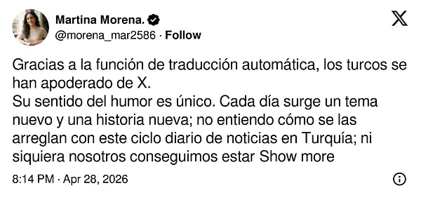 Şimdi de İspanyolca tweet atan bir kullanıcı, Türklerin X'i ele geçirdiğini söyledi!