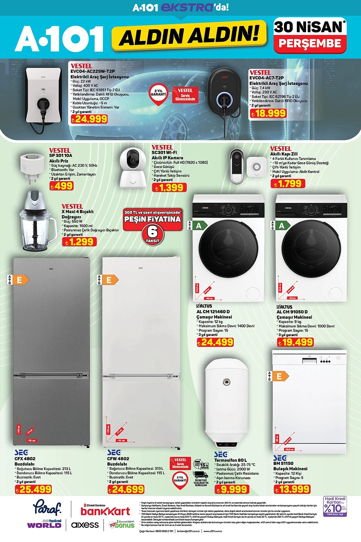 A101 30 Nisan 2026 Kataloğu: 58 İnç TV 32.999 TL, Kamp Çadırı 3.699 TL — image 5