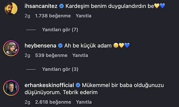 Videoya gelen yorumlar ise en az video kadar sevimliydi.