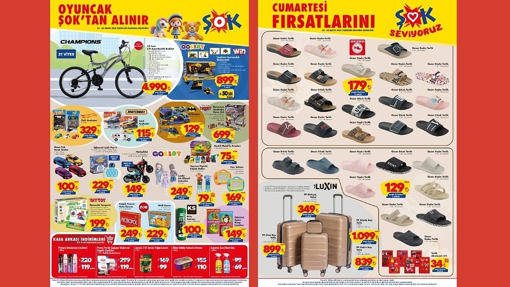 ŞOK'a Valiz Seti Geliyor! 2 Mayıs 2026 ŞOK Aktüel Ürünler Kataloğu