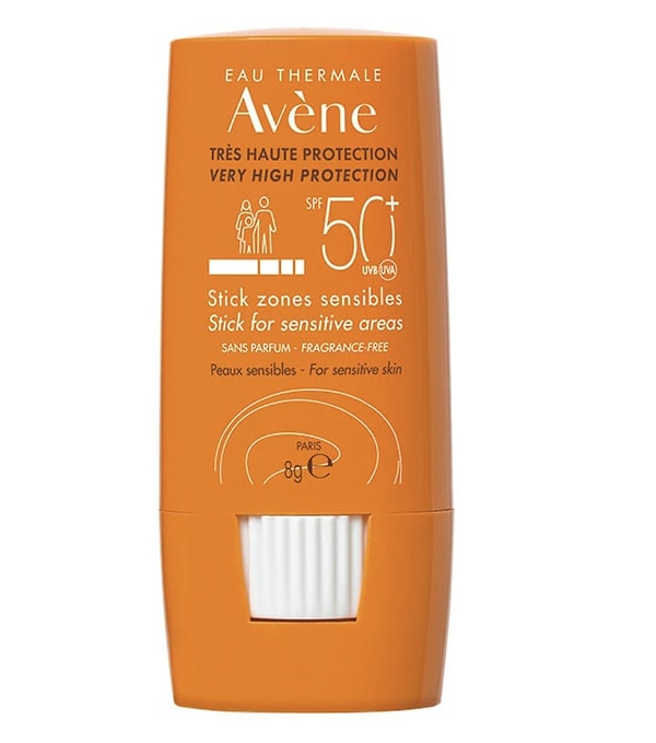 Avene Stick SPF 50+, %60 indirimle 749 TL yerine sadece 300 TL'ye hassas bölgelerinizi koruyor.