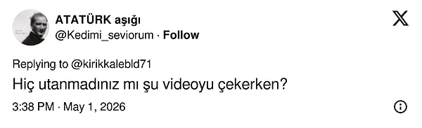 Videoya gelen tepkiler şöyle oldu: