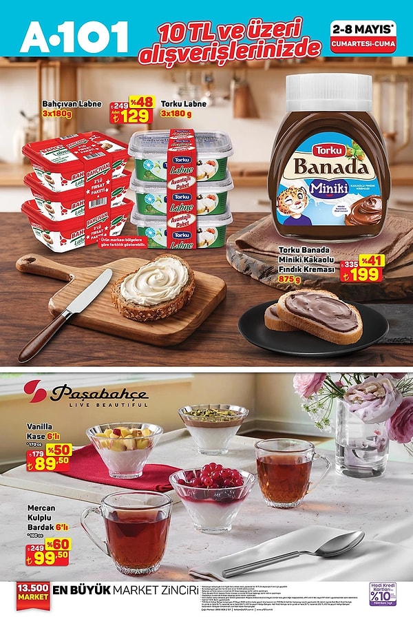10 TL ve üzeri alışverişlerinizde;