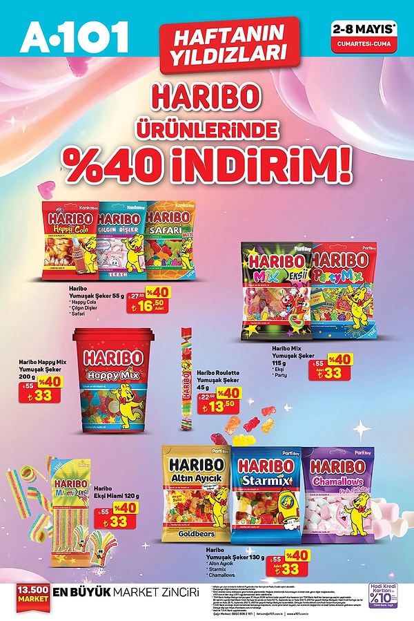 Haribo ürünlerinde %40 indirim