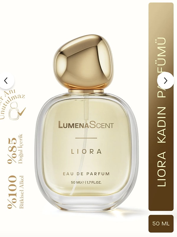 LumenaScent Liora Parfüm, çiçeksi notalarıyla bahar enerjisini teninize taşıyor.