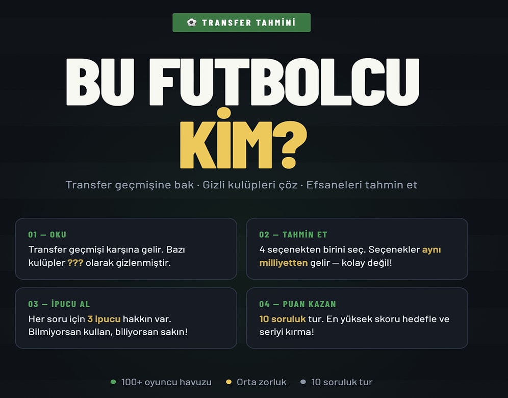 Futbol Gurmeleri Buraya: Transfer Hareketlerinden Aranan Oyuncuyu Bulun!