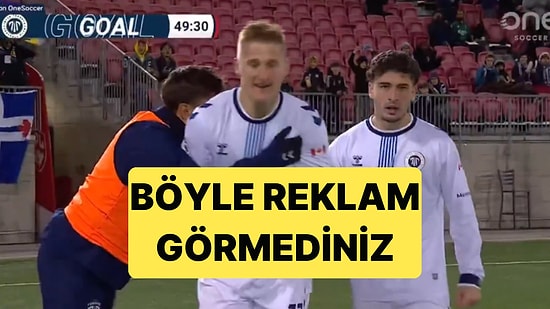 Kanada Ligi'nde Bir Futbolcu Attığı Golden Sonra Kendi İşinin Reklamını Yaptı