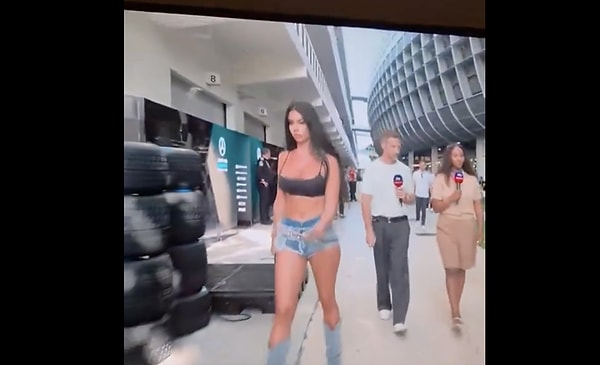 The cameraman suddenly lost track of his job!