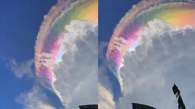 Visual Feast in the Sky: Rare Iridescent Cloud Filmed in Indonesia