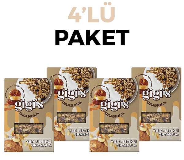 Gigi's Yer Fıstıklı Granola, 3 al 2 öde fırsatı ve "granola15" koduyla %15 ek indirimli!