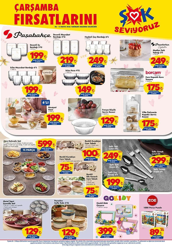 3'lü Paşabahçe Desenli Su Bardağı 199 TL