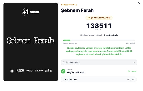 Biletlerin satışa açılmasıyla birlikte online platformlarda oluşan yoğunluk kısa sürede kontrolden çıktı.