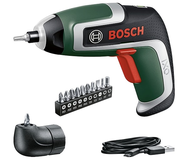 Bosch IXO 7 Açılı Set, evdeki küçük tamirat ve montaj işleri için 2.355 TL’lik fiyatıyla en pratik yardımcınız oluyor.