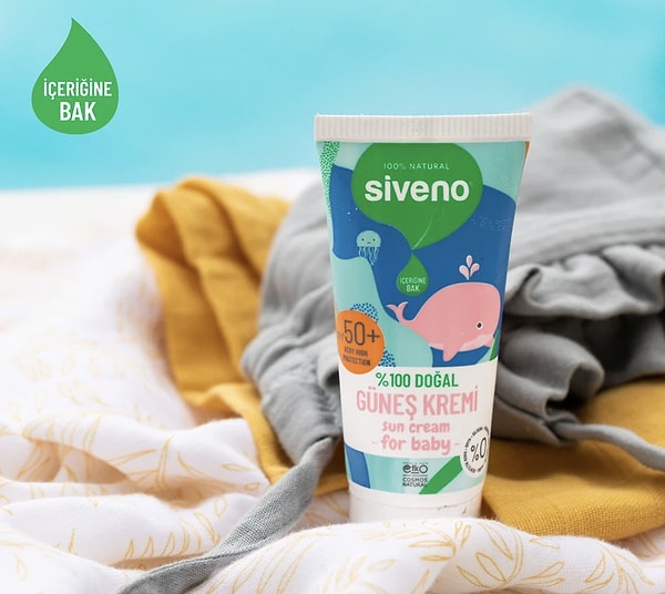Siveno %100 Doğal Bebek Güneş Kremi, Siveno satıcılı ürünlerdeki %55 indirimle 1.322 TL yerine 573 TL!