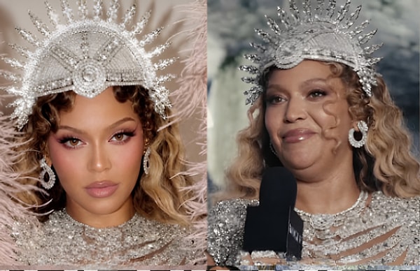 However, it wasn't just Beyonce's costume that made headlines at the Met Gala, but also the photos she shared.
