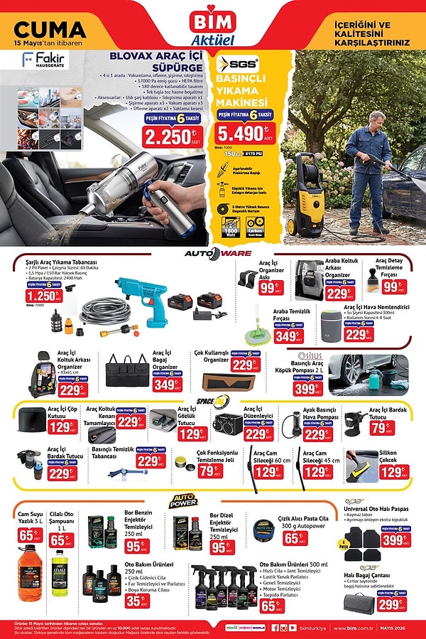 Fakir Blovax Araç İçi Süpürge 2.250 TL