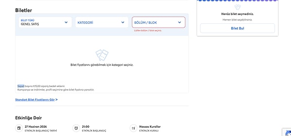 2.500 TL’den başlayan genel giriş ve 3.600 TL civarındaki sahne önü biletlerinde oluşan yoğunluk, sanatçının yıllardır değişmeyen popülaritesini gözler önüne serdi.