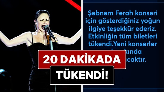 20 Dakikada Tükendi! Şebnem Ferah İstanbul Konserine Bilet Bulmak Yine İmkansız Oldu