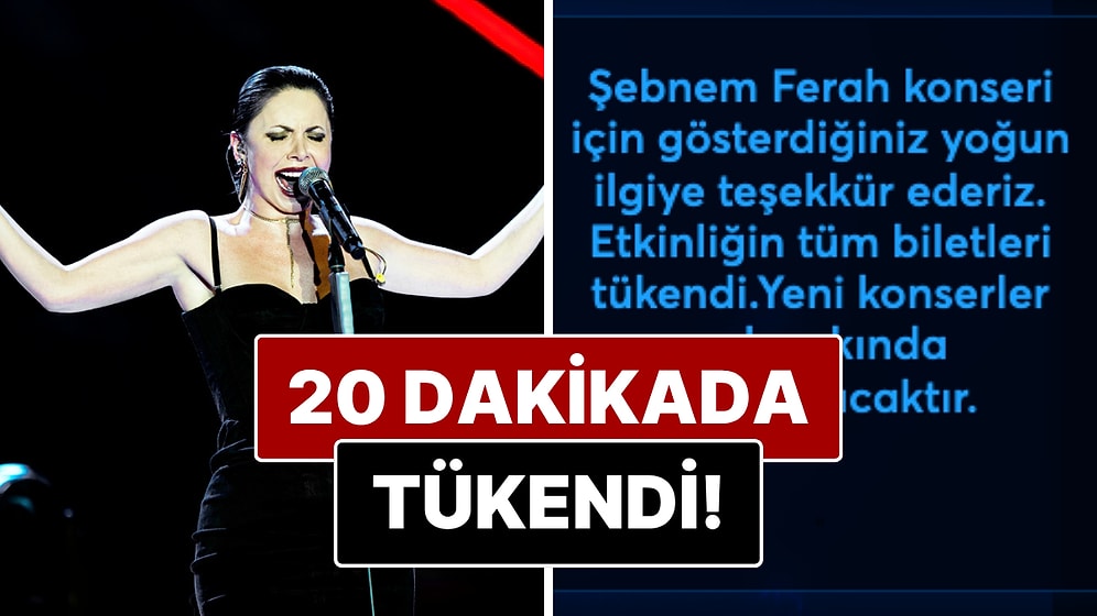 20 Dakikada Tükendi! Şebnem Ferah İstanbul Konserine Bilet Bulmak Yine İmkansız Oldu