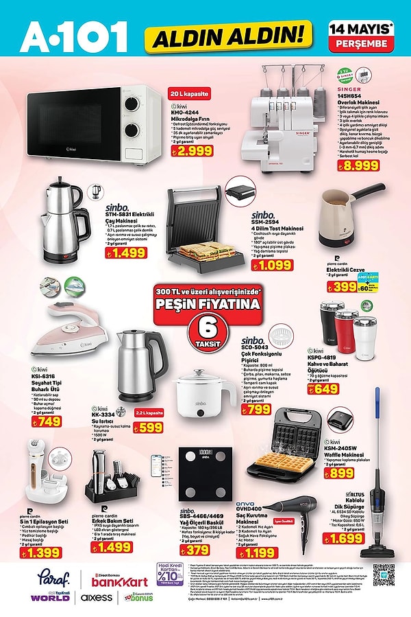 Kiwi Mikrodalga Fırın 2.999 TL