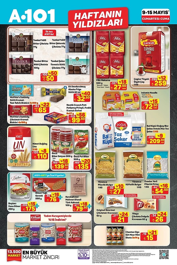 Filiz Makarna 500 gr 27,50 TL